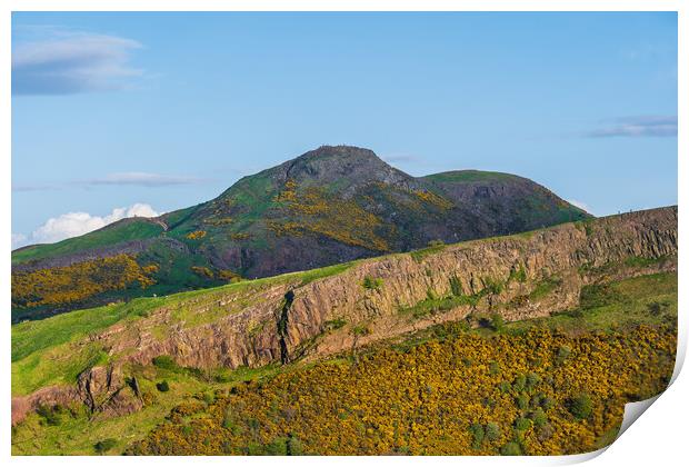 Scottish Lowlands Landscape With Arthur Seat Print by Artur Bogacki