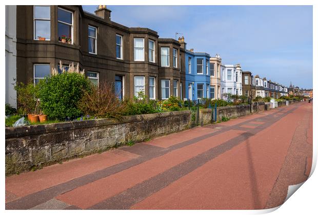 Portobello Seaside Houses In Edinburgh Print by Artur Bogacki