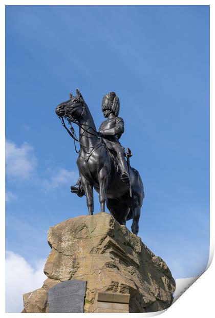 Royal Scots Greys Monument In Edinburgh Print by Artur Bogacki