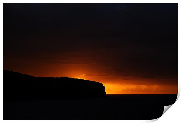 Sunrise Through The Darkness On Malta Island Print by Artur Bogacki