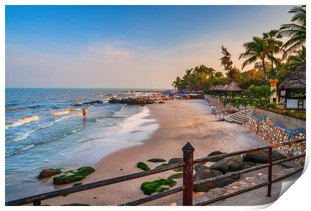 Beach in Hua Hin, Thailand Print by Artur Bogacki