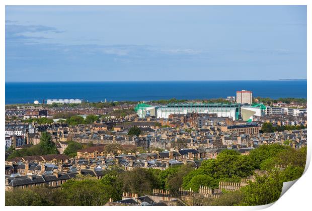 Leith District Cityscape In Edinburgh Print by Artur Bogacki