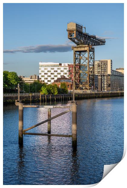 Finnieston Crane At River Clyde In Glasgow Print by Artur Bogacki