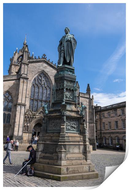 Walter Francis Montagu Douglas Scott Monument In Edinburgh Print by Artur Bogacki