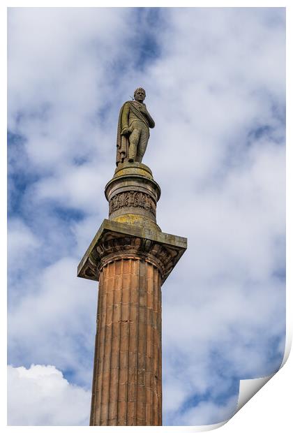 Walter Scott Memorial Column In Glasgow Print by Artur Bogacki