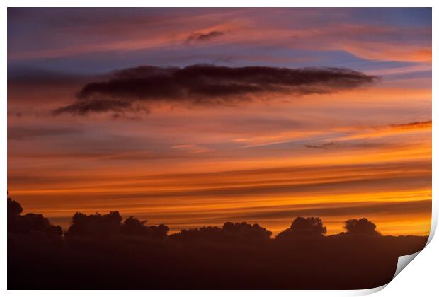 Sky At Sunset Cloudscape Backround Print by Artur Bogacki