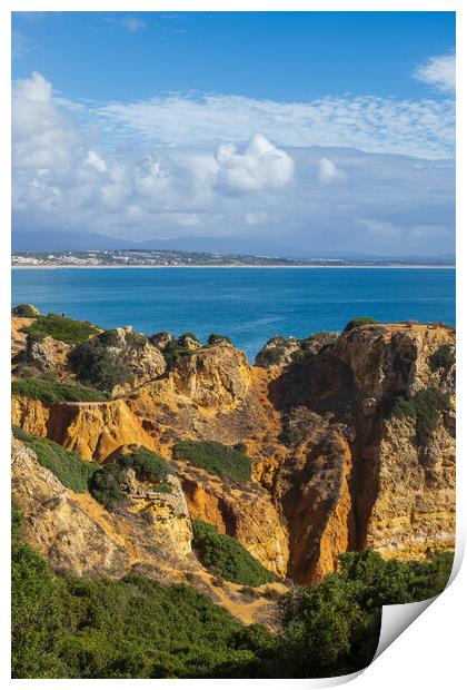 Scenic Algarve Coastline In Portugal Print by Artur Bogacki
