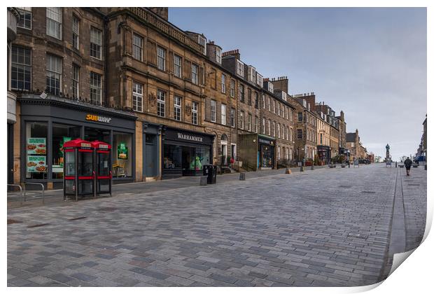 Castle Street In Edinburgh New Town Print by Artur Bogacki