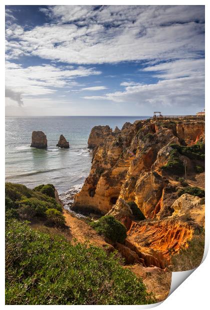 Algarve Coast with Ponta da Piedade in Portugal Print by Artur Bogacki