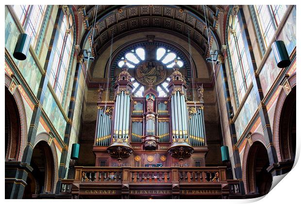Saint Nicholas Church Organs in Amsterdam Print by Artur Bogacki