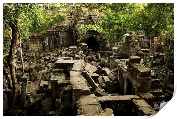 Beng Mealea Temple Print by Artur Bogacki