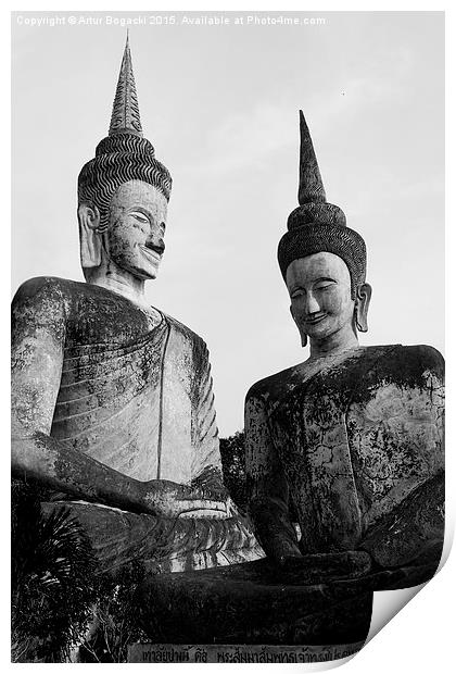 Buddha Statues in Meditation Print by Artur Bogacki