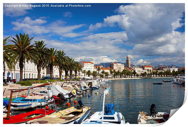 Split in Croatia Print by Artur Bogacki