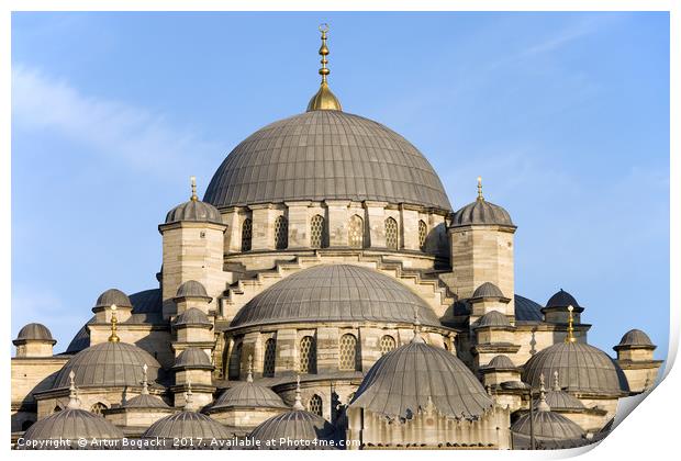 New Mosque Domes in Istanbul Print by Artur Bogacki