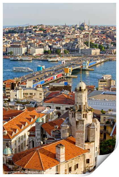 Istanbul Cityscape Print by Artur Bogacki