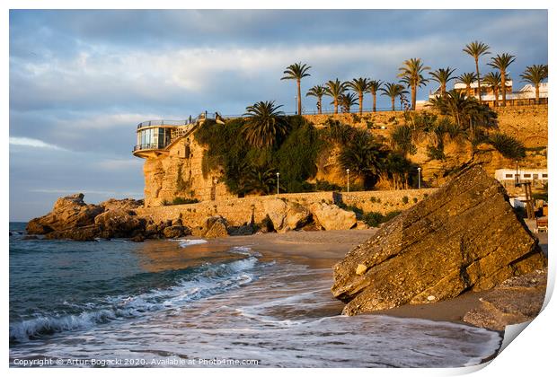 Sunrise at Balcon de Europa in Nerja Print by Artur Bogacki