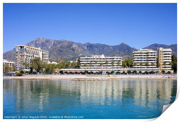 Resort City of Marbella in Spain Print by Artur Bogacki