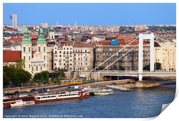 Budapest Cityscape Print by Artur Bogacki