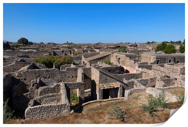 Ancient Roman City Of Pompeii In Italy Print by Artur Bogacki