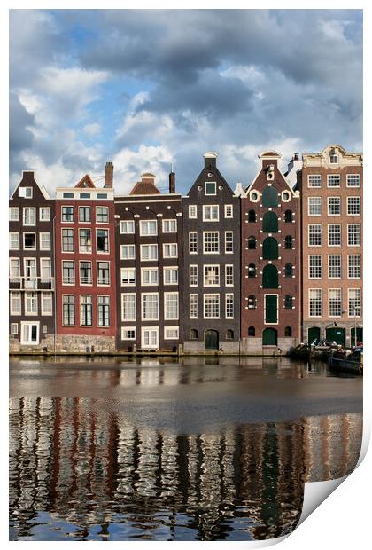 Houses of Amsterdam Print by Artur Bogacki
