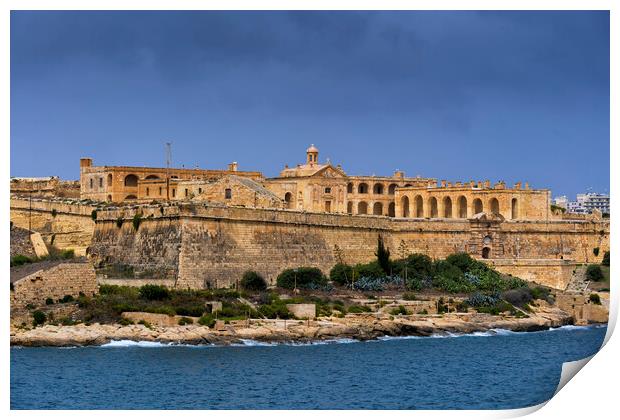 Fort Manoel on Manoel Island in Malta Print by Artur Bogacki