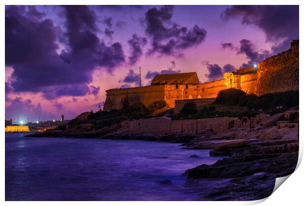 Manoel Island And Fort In Gzira, Malta Print by Artur Bogacki