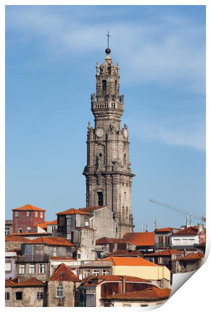 Clerigos Church Tower in Porto Print by Artur Bogacki