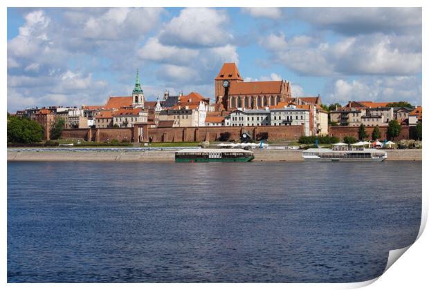 City of Torun Skyline in Poland Print by Artur Bogacki