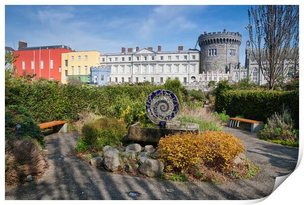 Dublin Castle From Dubh Linn Gardens Print by Artur Bogacki