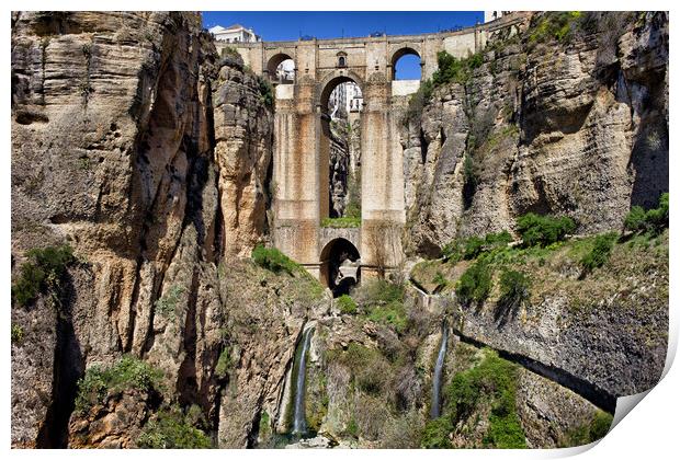 Puente Nuevo Bridge in Ronda Print by Artur Bogacki