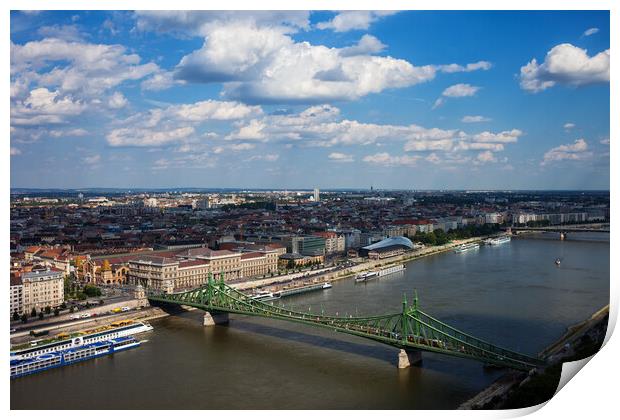 City of Budapest in Hungary Print by Artur Bogacki