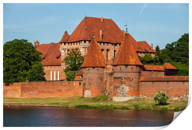The Malbork Castle in Poland Print by Artur Bogacki