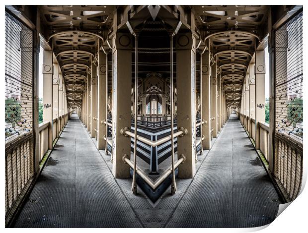 High Level Bridge crossing – photo manipulation Print by David Graham