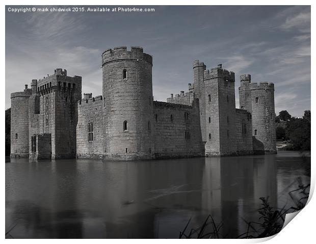  castle with moat Print by mark chidwick