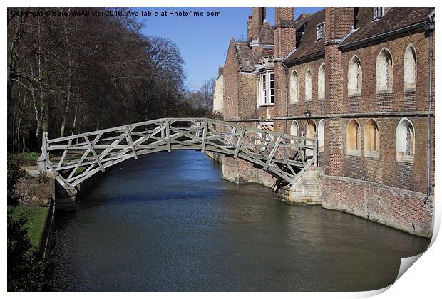  The Mathematical Bridge Print by Sara McAllister