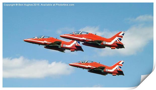  Red Arrows (Red 1, 2, 3) Take Off Print by Ben Hughes