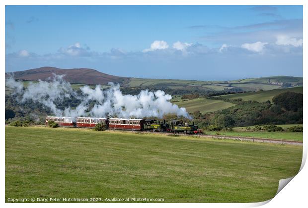 Lynton & Barnstaple steam railway Print by Daryl Peter Hutchinson