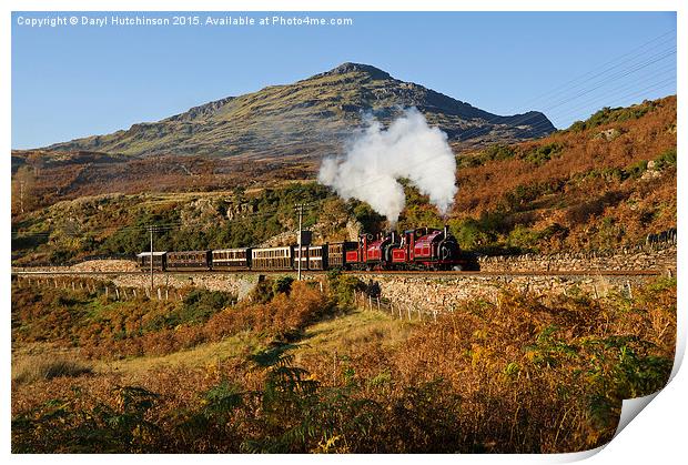 Snowdonian autumn steam Print by Daryl Peter Hutchinson