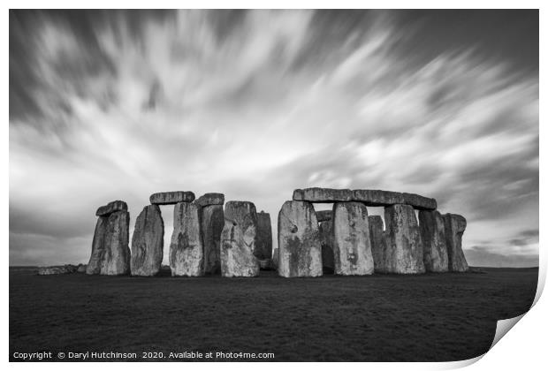 Sacred Place - Stonehenge Print by Daryl Peter Hutchinson