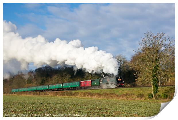 A Sunday diversion. West country class steam locom Print by Daryl Peter Hutchinson