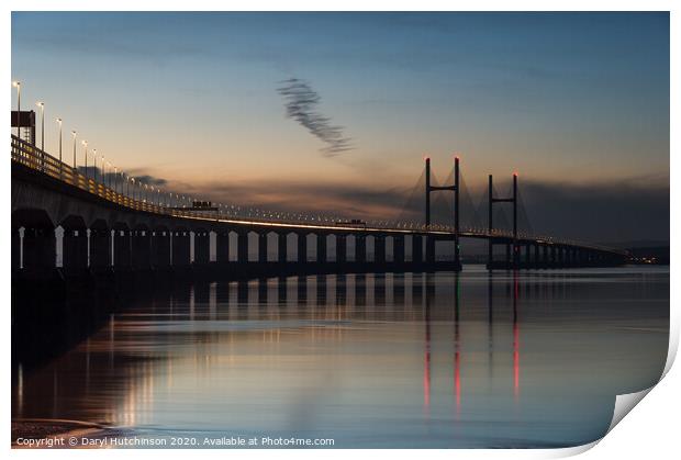 Gateway to Wales, the Second Severn Crossing - Pri Print by Daryl Peter Hutchinson