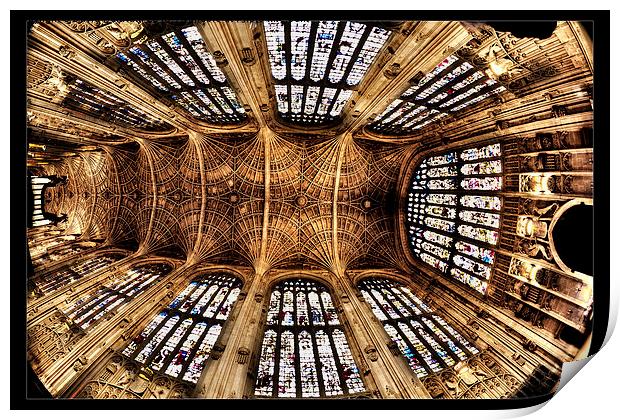  Ceiling Kings college chapel  Print by David Portwain