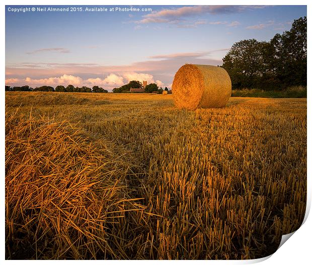 Rolling Hay Print by Neil Almnond