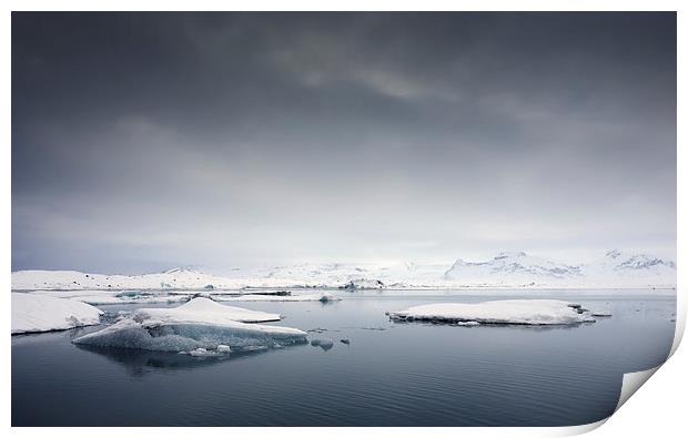  Icy morning, Jokulsarlon, Iceland Print by Neil Almnond