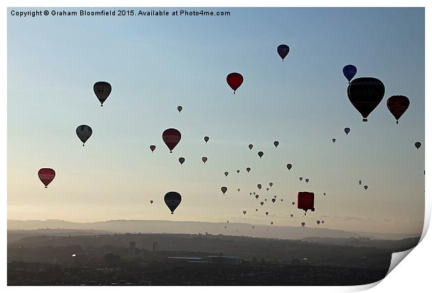  Bristol Sky Full of Balloons Print by Graham Bloomfield