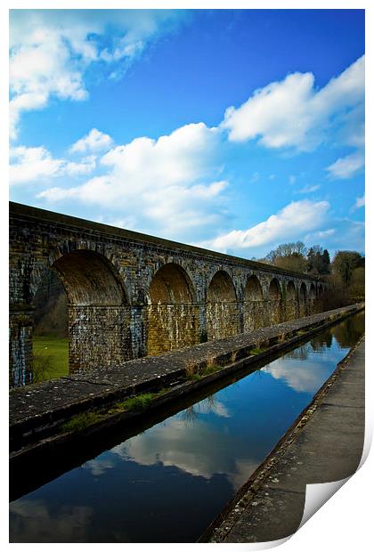 Chirk aqueduct on the Welsh/England border Print by Julian Bound