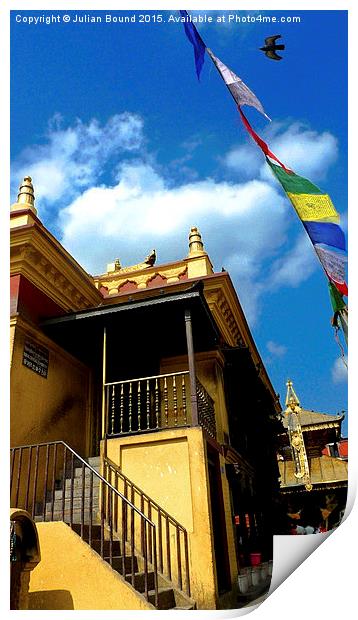  Swayambunath Stupa 'Monkey Temple', Kathmandu, Ne Print by Julian Bound