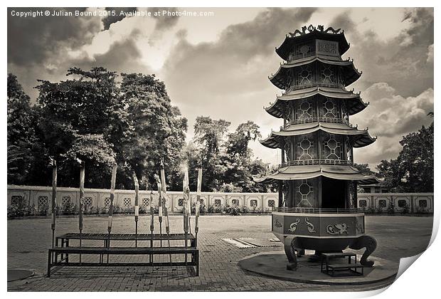The Chinese Vihara Gunung Timur Temple, Medan, Ind Print by Julian Bound