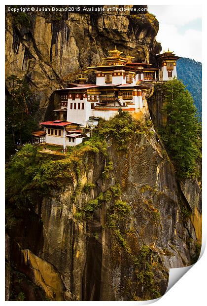  The Taktsang 'Tigers Nest' Monastery in Paro, Bhu Print by Julian Bound