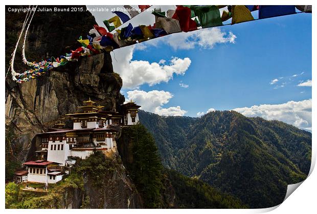 Taktsang 'Tigers Nest' Monastery, Bhutan Print by Julian Bound